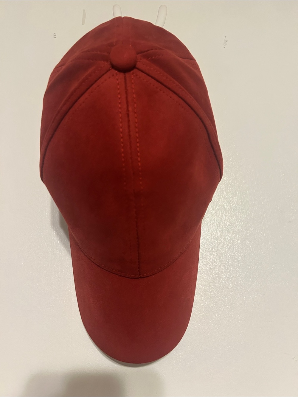 Steve Madden Red Suede Baseball Cap